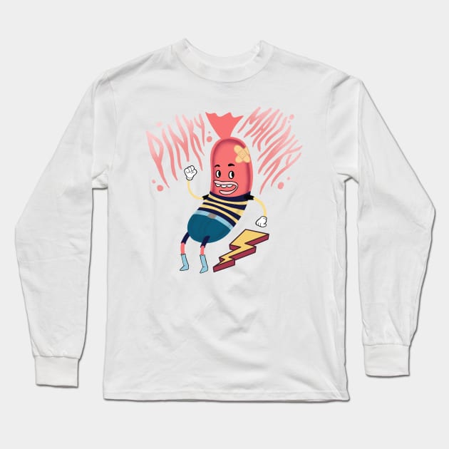 Pinky Malinky Long Sleeve T-Shirt by atomiqueacorn